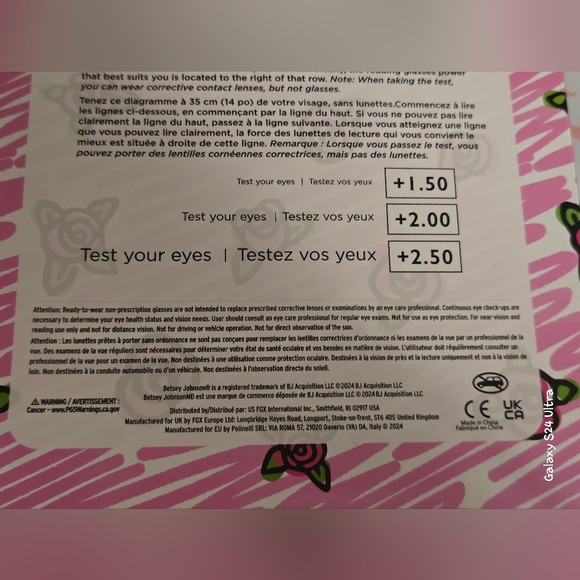 Betsey Johnson 3-pair reading glasses set in +1.50 magnification NIB - Picture 9 of 9